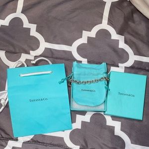 Tiffany Oval Link Charm Bracelet Sterling Silver